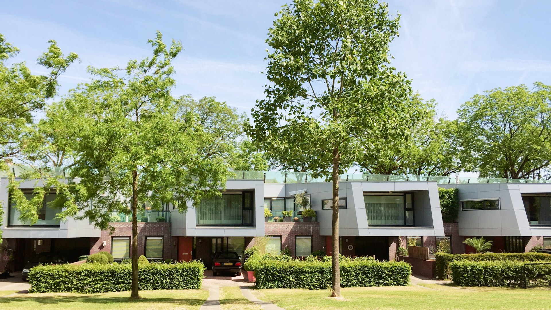 woningen in een groene wijk